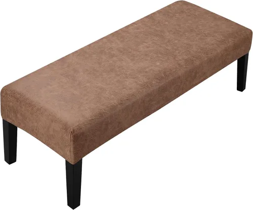 Miniatura 33 de Fuloon - Funda elástica de jacquard para banco de comedor, antipolvo, desmontable, funda para banco lavable, protector de cojín de asiento para Beige