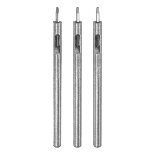 Miniatura 55 de HARFINGTON 2 piezas de perforador de cuero de 0.031 in recto, redondo, ojal, remache a presión, fijador para cuero, artesanía, ropa, bolso, cortina