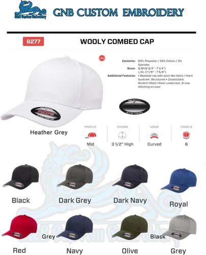 Miniatura 4 de GNB CUSTOM EMBROIDERY LLC Plain 6277 Flex Baseball Gorra de béisbol atlética para hombre Flex-Baseball Gorra Flex Baseball Gorra.