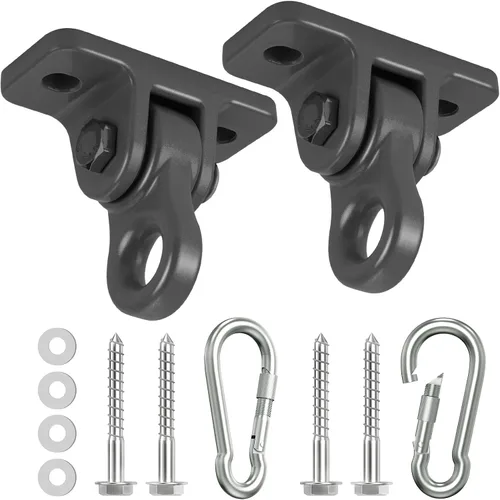 Miniatura 12 de Kit de perchas para columpios de porche resistentes, con tornillos para juegos de madera, patio, asiento de yoga, interiores y exteriores