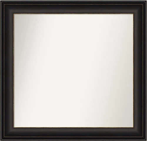 Miniatura 139 de Amanti Art Espejo de baño de bronce para sobre el fregadero, 24 x 24 pulgadas, espejo cuadrado de bronce Lara para tocador, marco de madera