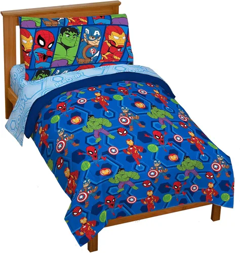Miniatura 11 de Jay Franco Wednesday Addams - Juego de edredón tamaño individual, ropa de cama de 5 piezas, incluye juego de sábanas y fundas de almohada, ropa