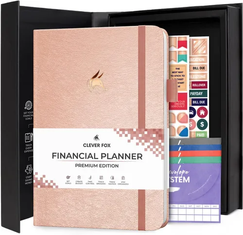 Miniatura 19 de Clever Fox Planificador de presupuesto edición premium, cuaderno de seguimiento de gastos + 5 sobres de efectivo, organizador de presupuesto; libro