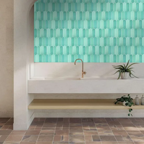 Miniatura 5 de Azulejos para Salpicaduras de Despegar y Pegar, Azulejos Autoadhesivos 3D Verde Brillante con Diseño de Pluma de Pavo Real para Cocina y Baño