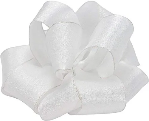 Miniatura 8 de Cinta de corazones rojos y blancos de San Valentín, 2 1/2 pulgadas x 10 yardas, decoración del día de San Valentín, bordes metálicos con alambre