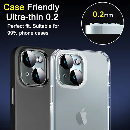 Miniatura 4 de Ferilinso Protector de lente de cámara para iPhone 14, iPhone 15, iPhone 14 Plus, iPhone 15 Plus, protector de lente para iPhone 13 13 Mini
