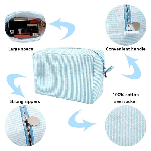 Miniatura 2 de Bolsa de maquillaje GFU para mujeres, linda bolsa de cosméticos, bolsa ligera de aseo y maquillaje, gran bolsa organizadora de almacenamiento