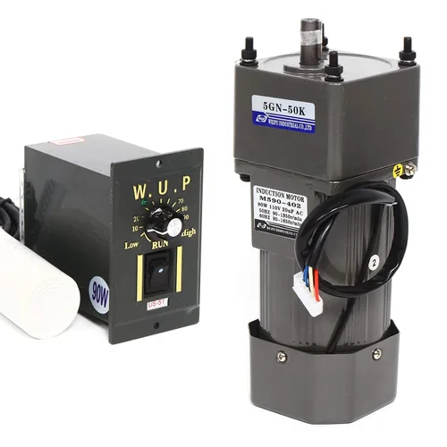 Miniatura 14 de 15W 10K AC110V 125 RPM Motor reductor de engranajes variable ajustable con controlador de velocidad para la industria