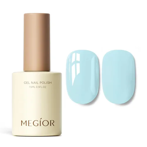 Miniatura 52 de MEGIOR Esmalte de uñas de gel blanco de 0.5 fl oz, color blanco antiguo, secado con luz UV, esmalte de gel francés, arte de uñas, salón de manicura