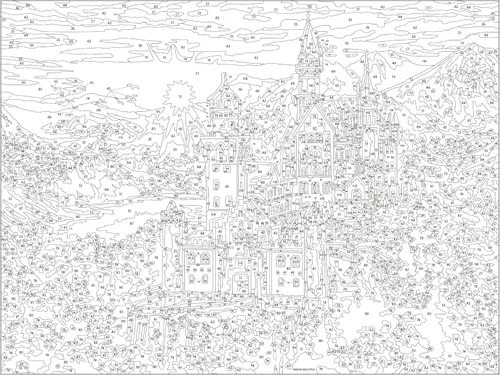 Miniatura 3 de Ravensburger CreArt Fairytale Castle - Kit de pintura por números para adultos, pintura de artes y manualidades para edades de 14 años en adelante