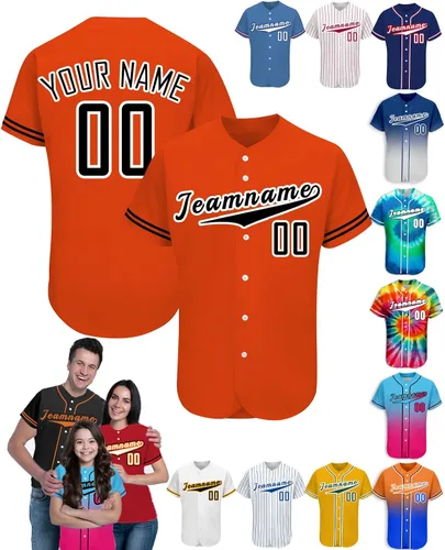 Miniatura 41 de Camiseta de béisbol personalizada para hombres, mujeres y niños con nombre, número y logotipo, camisetas de sóftbol personalizadas, S-4XL