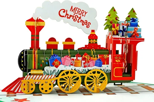 Miniatura 9 de CUTPOPUP - Tarjeta de Navidad emergente, 3D, Navidad, Año Nuevo, tarjeta de felicitación de vacaciones (ciudad de pan de jengibre)