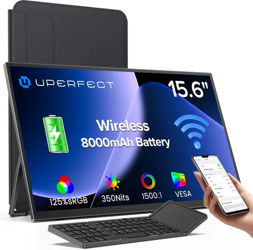 Miniatura 12 de UPERFECT Monitor portátil OLED con pantalla táctil de 14 pulgadas, 3K 2880 x 1800 120Hz Monitor portátil para juegos de 0.1 ms, 500 liendres