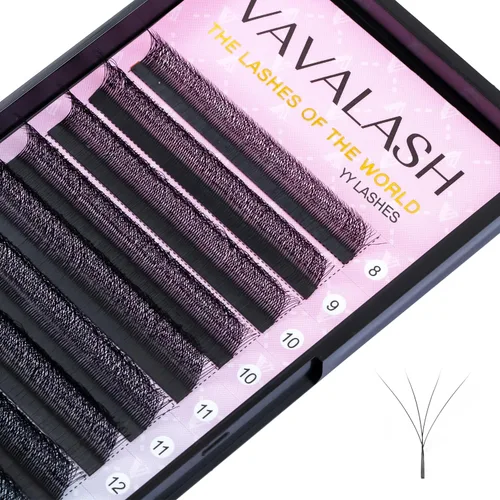Miniatura 7 de VAVALASH Extensiones de pestañas en forma de W, con abanico prefabricado 3D, rizado D, extensiones de pestañas de volumen fáciles de abanico