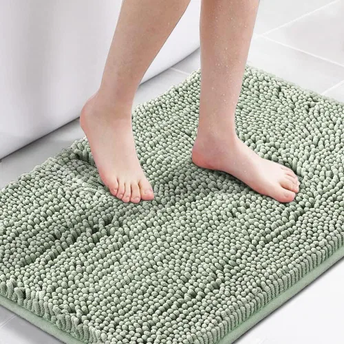 Miniatura 21 de H.VERSAILTEX Alfombra de Baño Alfombra de Baño Alfombras de Baño para Baño Antideslizante Alfombras de Baño Extra Gruesa de Chenilla Alfombra 17" x