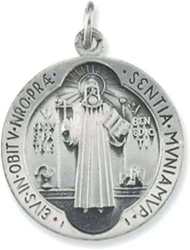 Medalla de San Benito de Plata de Ley 0.728 in Hermosa, Metal, No es una piedra preciosa
