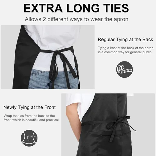 Miniatura 7 de Delantal personalizado para hombres, delantales de chef personalizados con nombre/texto bordado, delantal ajustable de cocina para mujer