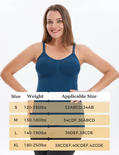 Miniatura 6 de HOFISH Womens Breast Feeding TopsMaternity Nursing Cami with Build in Shelf Bra 3Pack