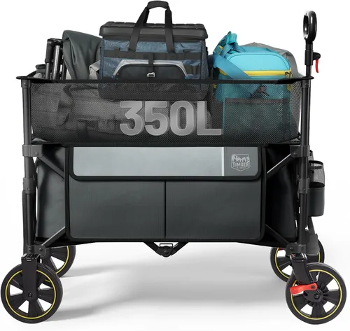 Miniatura 10 de Timber Ridge 350L Carro de Carga Plegable Extra Grande con Freno, Carros de Utilidad Plegables para Acampada al Aire Libre de Alta Resistencia