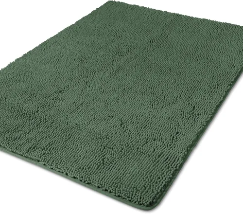 Miniatura 166 de Yeaban Alfombra de pasillo de baño de 24 x 72 pulgadas, antideslizante, alfombra de baño larga de felpilla gruesa, absorbente y lavable, alfombra