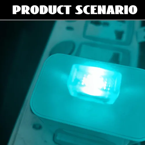 Miniatura 7 de NTNEV 4 lámparas LED USB para el interior del automóvil, mini luces LED USB para decoración del automóvil, kit de iluminación ambiental, interfaz