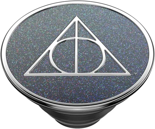 Miniatura 4 de PopSockets - Agarre para teléfono con soporte expandible, agarre adhesivo, Harry Potter, esmalte de las Reliquias de la Muerte con purpurina