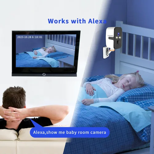 Miniatura 6 de Cámaras de Seguridad Inalámbricas para Exteriores e Interiores, Cámaras Horizontales de 180° para Seguridad del Hogar con Batería, Cámara WiFi