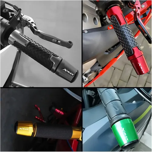 Miniatura 4 de Motorcycle Motorcycle Grip Handle Bar Ends Handle Bar Grips Cap Anti Vibration Plug for XMA-X Xmax 125 250 300 400 X-MAX400 XMAX300 Handle end Black