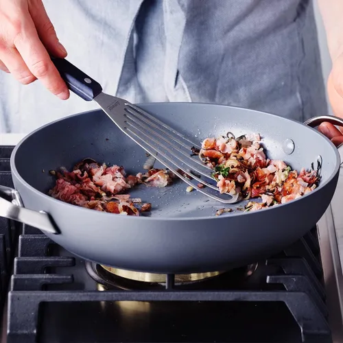 Miniatura 4 de GreenPan Paris Pro - Sartén antiadherente de cerámica anodizada saludable, de 11 pulgadas con 2 asas y tapa de acero inoxidable, sin PFAS, apta