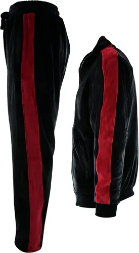 Miniatura 3 de Conjunto de terciopelo para hombre con bolsillos con cremallera y forro de terciopelo