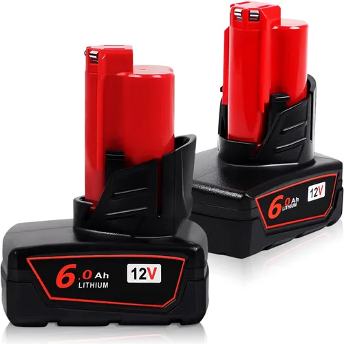 Miniatura 5 de 【Actualización】Paquete de 2 baterías de iones de litio Milwaukee M12 de 12 V, compatibles con herramientas Milwaukee de 12 V/chaqueta térmica