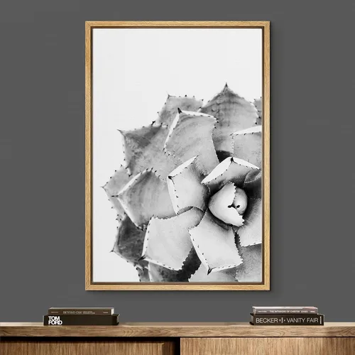Miniatura 2 de Lienzo enmarcado para pared, diseño de rosa del desierto con pinchos, plantas florales suculentas, fotografía, arte moderno, primer plano