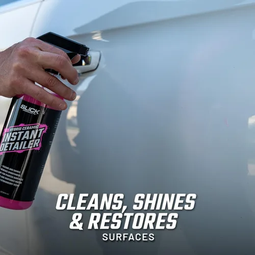 Miniatura 3 de Slick Products Detallador instantáneo de cerámica híbrida: limpia, brilla y protege las superficies del automóvil, fórmula hidrofóbica, espray