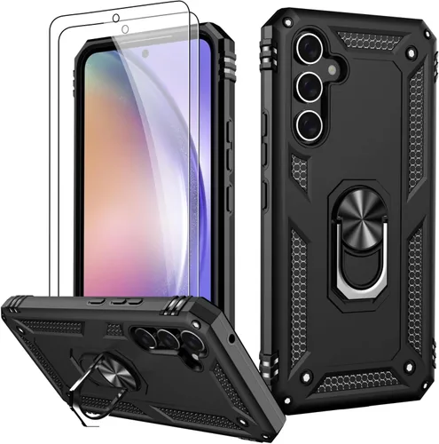 Miniatura 11 de LUMARKE Funda para Galaxy A51 4G con protector de pantalla, supera los 16 pies, probada en caídas, de grado militar, con soporte de anillo Rojo
