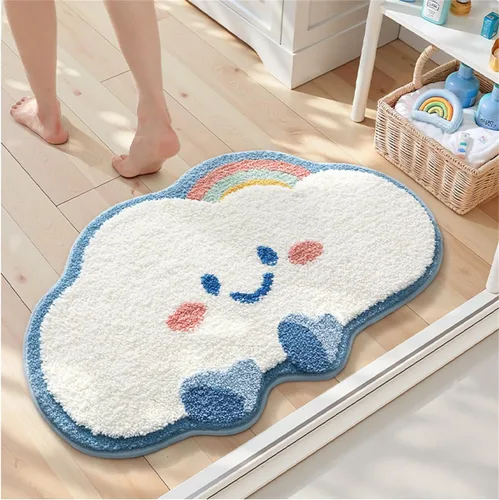 Ankah Alfombras de baño, lujosas alfombras de ducha de microfibra suave y peluda, absorbentes y antideslizantes, alfombras de felpa para ducha y