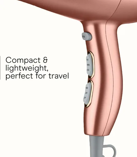 Miniatura 4 de INFINITIPRO de CONAIR - Secadora de pelo compacta sin encrespamiento, 2 veces más brillo, 3 veces más control de encrespamiento Rosa (Dusty Rose)