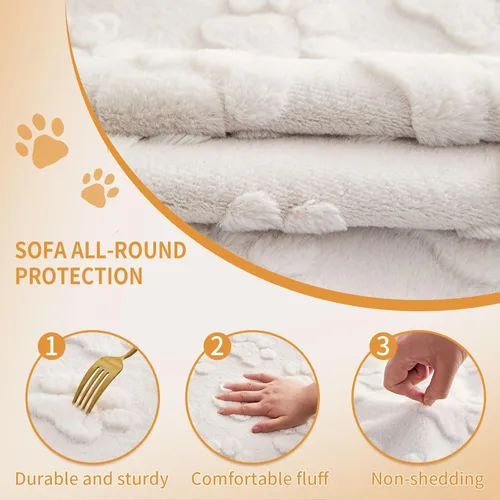 Miniatura 3 de Funda de sofá impermeable para perros, funda antideslizante para sofá seccional, gruesa, suave, lavable, para sofá de 3 cojines, apta para mascotas