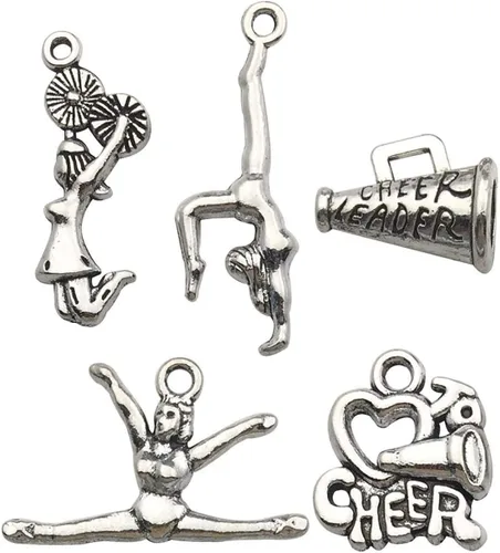 Miniatura 11 de Youdiyla Colección de 100 dijes de flores de árbol de plata, mini dijes pequeños de metal, suministros para manualidades para collar y pulsera