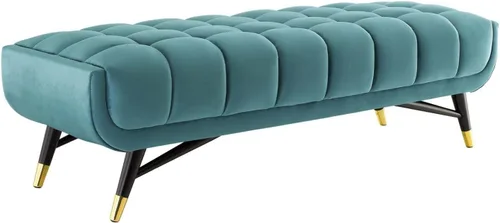 Miniatura 12 de Modway Adept - Banco de terciopelo de rendimiento de 47.5 pulgadas, color gris