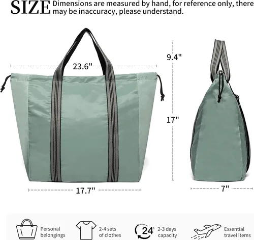 Miniatura 2 de ecosmile Bolsa de gimnasio con cordón y cordón para mujer bolsa de gimnasio impermeable para gimnasio