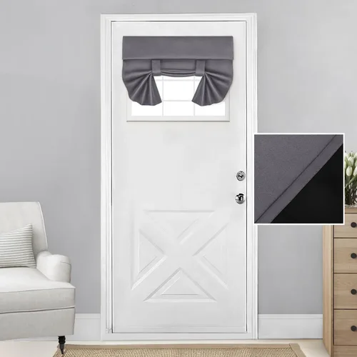 Miniatura 68 de HOMEIDEAS Cortinas 100% Opacas para Luces Laterales de Puerta Principal, Cubierta de Ventana de Puerta de Aula, Persianas de Privacidad