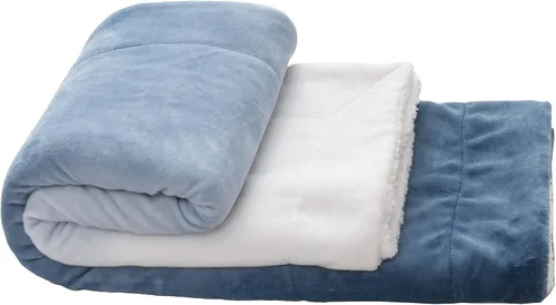 Miniatura 8 de Manta Elegant Comfort, reversible de sherpa y franela, ultrasuave, difusa, acogedora y afelpada - ligera y decorativa para todas las estaciones, 50