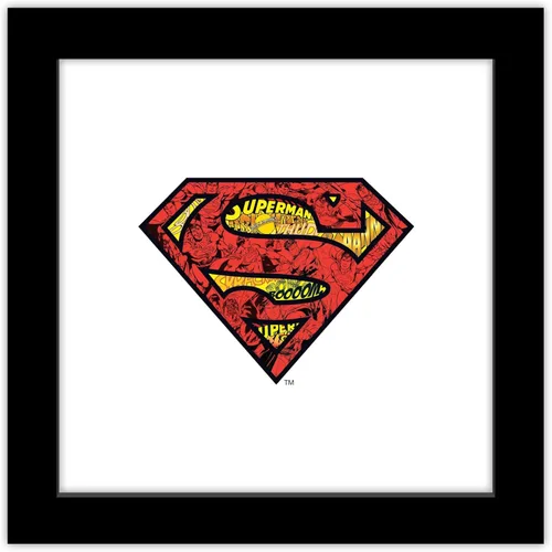 Trends International Gallery Pops DC Comics Superman - Póster de pared con logotipo de mosaico de cómic S-Shield, 12 x 12 pulgadas, versión Versión