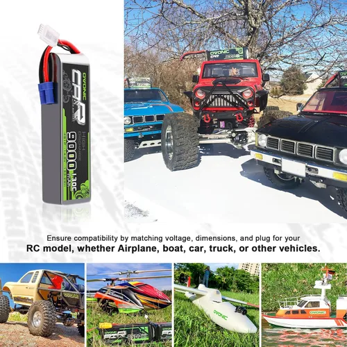 Miniatura 5 de OVONIC 4S LiPo Batería 9000mAh 14.8V 130C RC Batería con conector EC5 (paquete de 2)