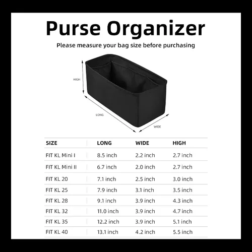 Miniatura 6 de DGAZ Organizador de bolsas, organizador de bolsos de seda, organizador de bolsos de lujo y organizador de asas, se adapta a mini bolsas Kelly