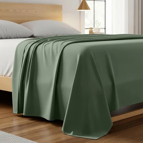 Miniatura 20 de Mellanni Sábana plana tamaño California King – Ropa de cama de la Colección Icónica – Lujo de hotel, extra suave, refrescante, resistente a las 1455