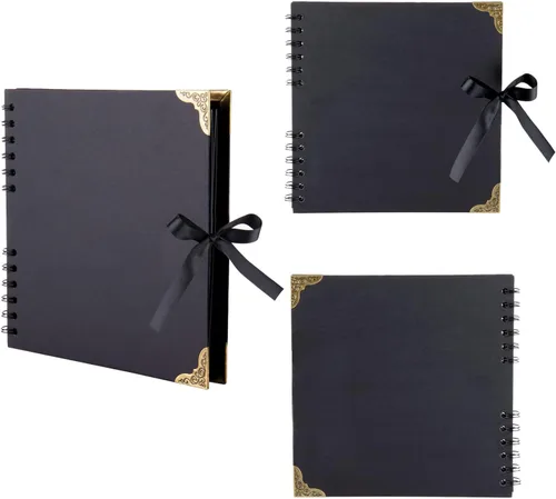 Miniatura 6 de LOYAL BOOK Álbum de recortes (8 x 8 pulgadas) Álbum de recortes 60 páginas, ideal para tus álbumes de recortes, álbumes de fotos familiares de boda