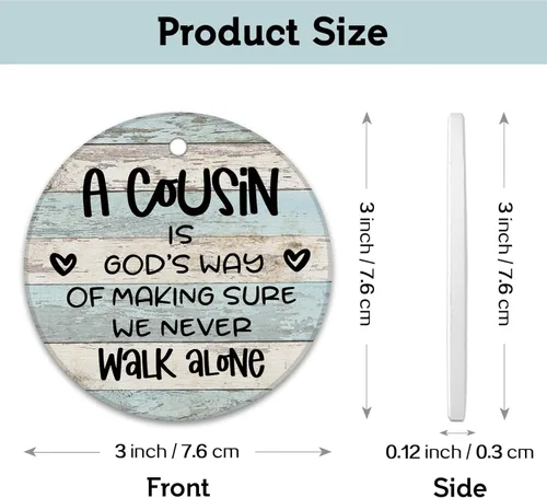 Miniatura 3 de REWIDPARTY Regalos Graciosos de Primo para Mujeres y Hombres, Un Primo es la Manera de Dios de Asegurarse de que Nunca Caminemos Solos, Regalos