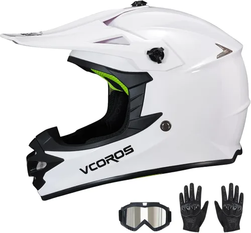 Miniatura 10 de VCOROS - Casco de bicicleta de tierra para niños, casco de motocicleta para jóvenes, RY001 - Casco de cara completa para niños para ATV BMX UTV