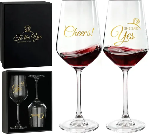 Miniatura 24 de AW BRIDAL Copas de vino Mr and Mrs Regalos de boda para parejas 2026, regalo de compromiso para parejas recién comprometidas, regalos de despedida